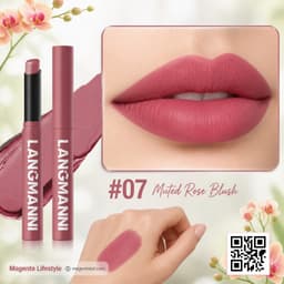 Langmanni Smooth Sculpting Velvet Matte Lipstick shade 1355c07