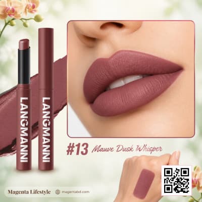 Langmanni Smooth Sculpting Velvet Matte Lipstick shade 1355c13