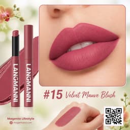 Langmanni Smooth Sculpting Velvet Matte Lipstick shade 1355c15