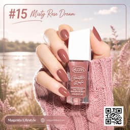 Kudan Peel-off Glossy Nailpolish shade 1365c15