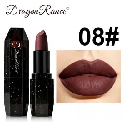 DragonRanee Obsidian Starlight Matte Lipstick shade 1455c08