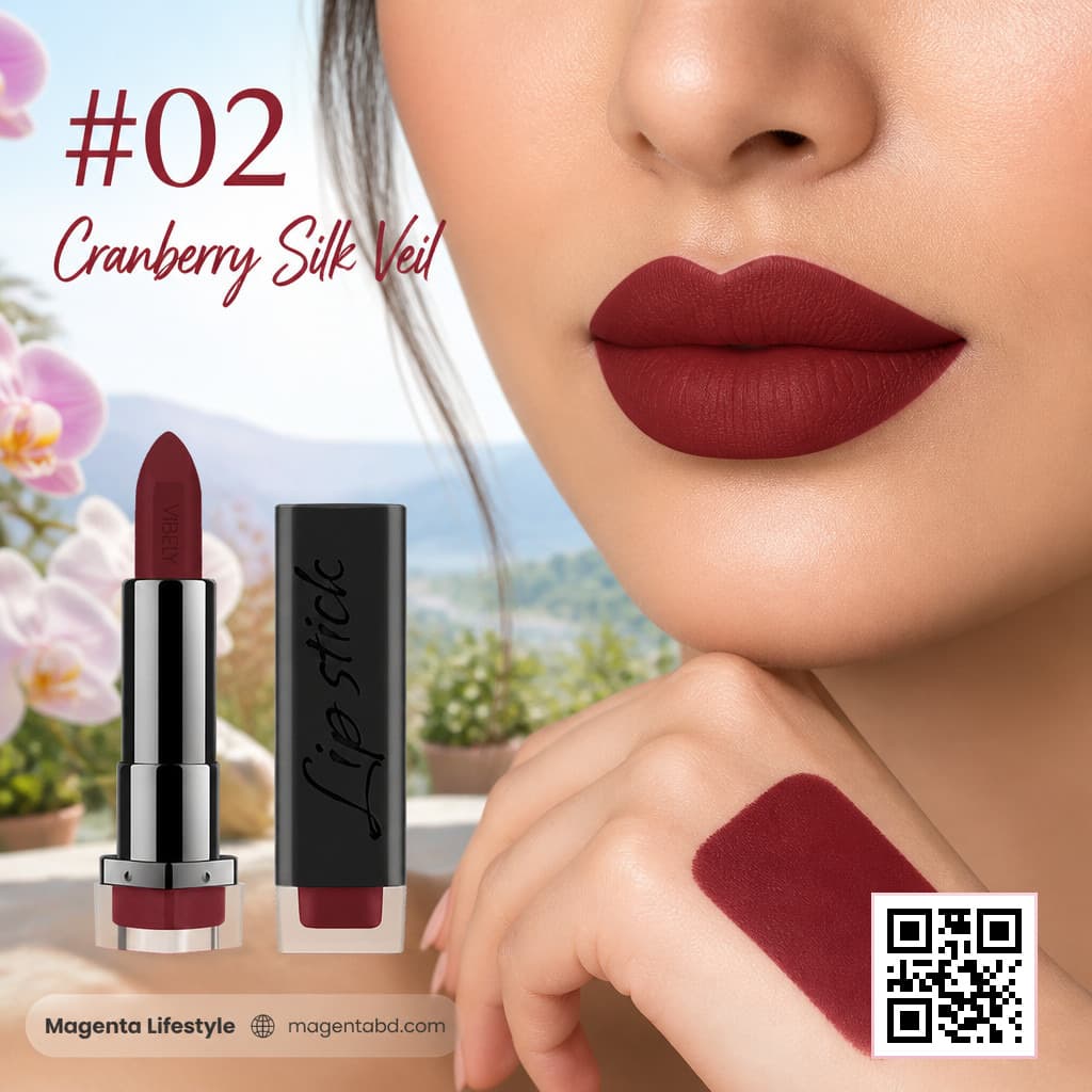 Vibly Vibrant Outstand Matte Lipstick shade 1362c02